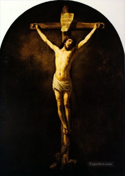 クリスチャン・イエス Painting - 十字架上のキリスト 1631年 レンブラント